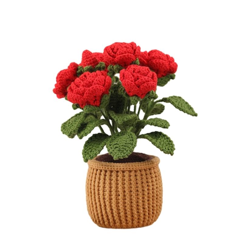 DIY Animals Crochet Starter Kits Plant Crochet Yarn Set Beginners Crochet Kits Learn to Crochet Set by English Video