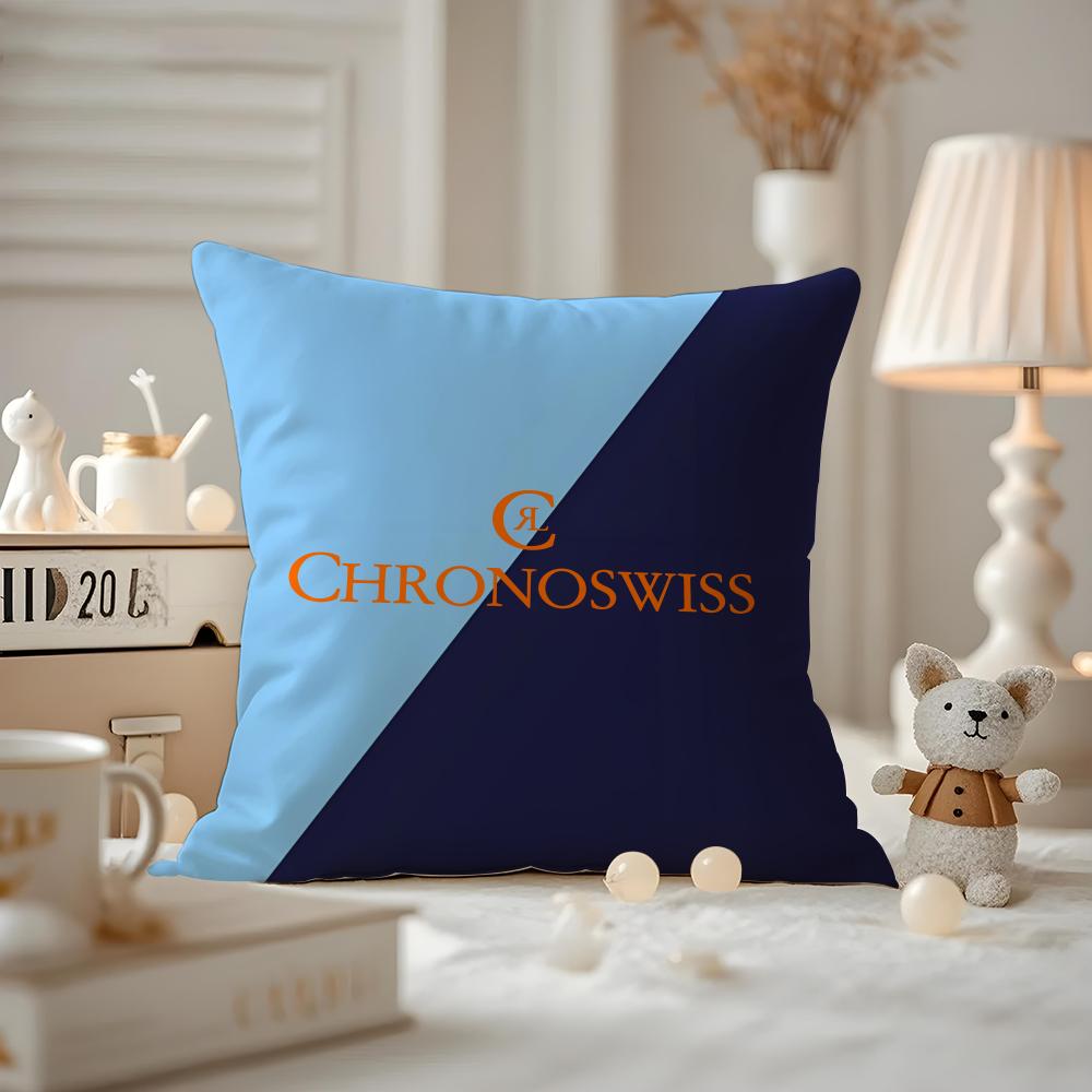 Chronoswiss Cushion Cover Anti-dustmite Pillowcase Invisible Zipper Silky Short Plush Sofa Cushion Cover