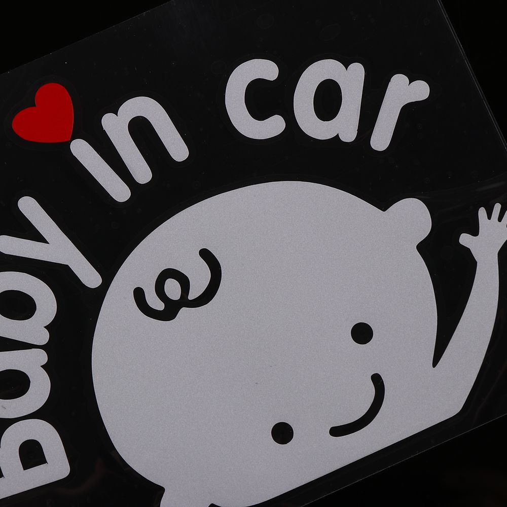 Car Accessories 3D Cartoon Window Waterproof Baby In Car Car Stickers Auto-styling Windshield