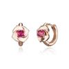 ELLE Jewelry 14K GF Simple Ruby Flower One-Touch Earrings ELGPEE523