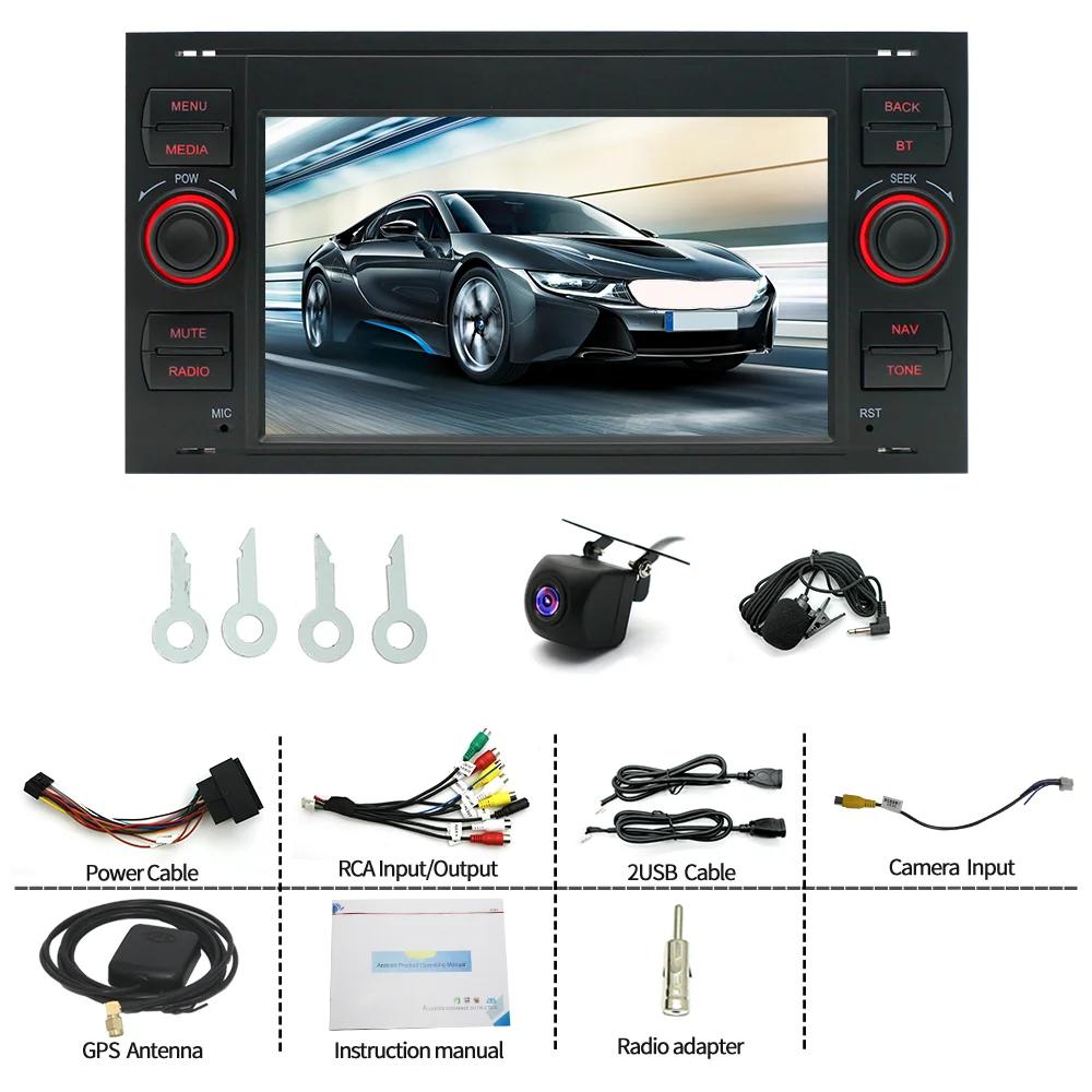 For Ford Transit Universal Android 13 Car Navigation 7-inch Built-in Carplay + Android Auto / 4 + 64G + AHD Camera + Microphone