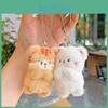 Piggy Soft Panda Plush Animal Key Chain With Magnetic Pair Pendant Backpack
