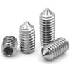 5 шт. DIN914 M2 M2.5 M3 M4 M5 M6 M8 M10 M12 Нержавеющая сталь 304 Винты установочные с шестигранным углублением под ключ, конический наконечник, винт-гужон