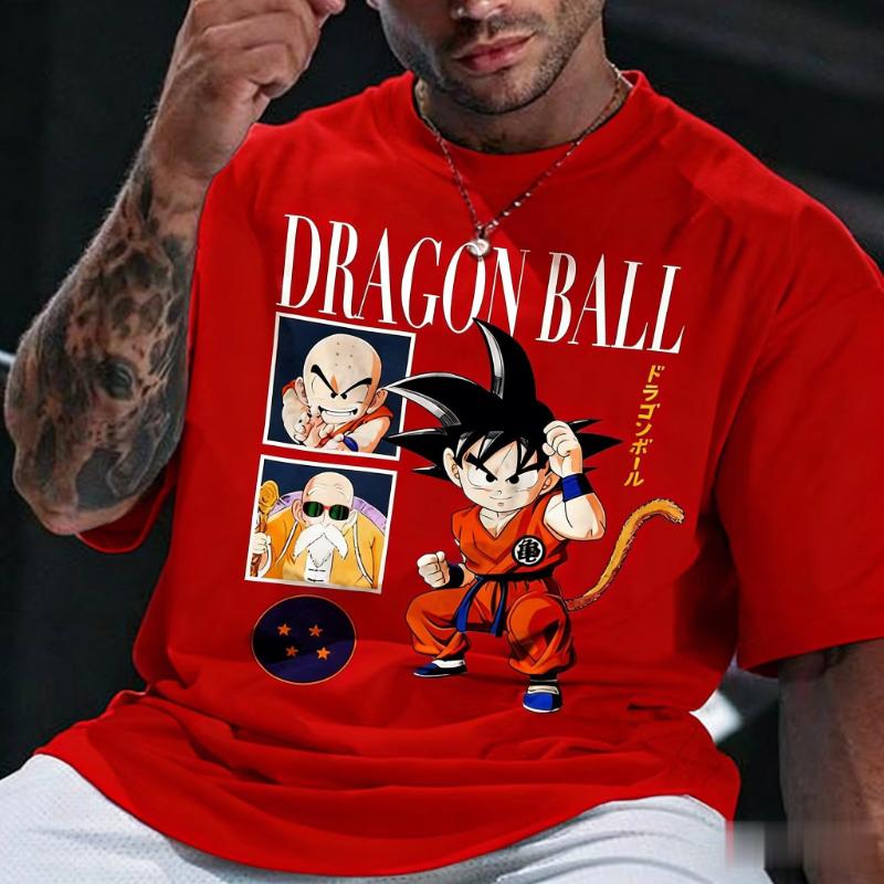 Аниме Футболка Dragon Ball Мужская Женская 2026 Лето Хлопок Короткий Рукав Футболка Графический Принт Goku Повседневная Уличная Одежда Топы Одежда Y2k