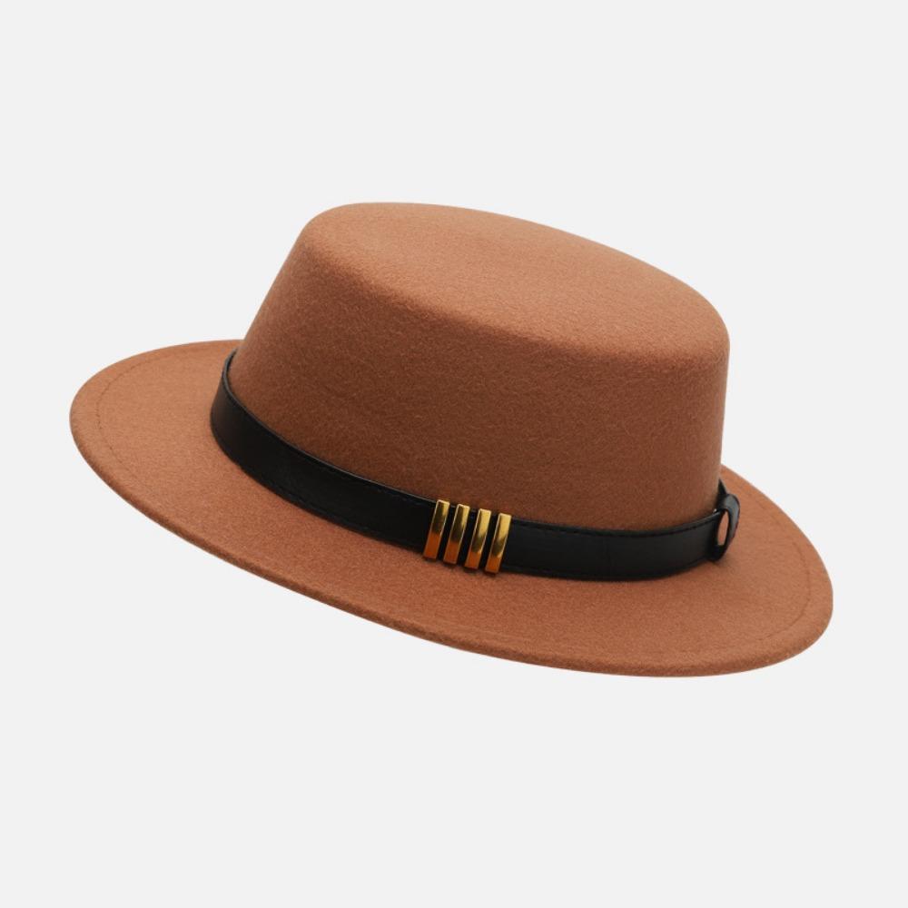 Warm Formal Hat Belt Ornament Opper Hat Trendy Bucket Hat Autumn and Winter