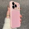 Защитный чехол для камеры из кожи личи для iPhone 17 16 15 14 Pro Max Ударопрочный мягкий силиконовый бампер Чехол