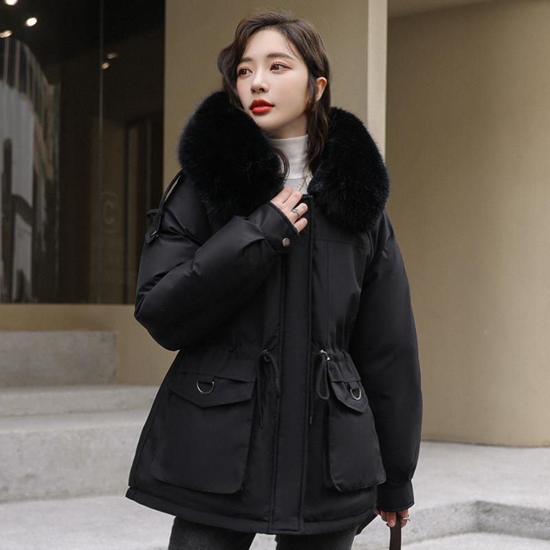 Thickened Women's Short Coat 2023 New Big Fur Collar Cotton Coat Winter Coat