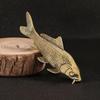 Carp Statue Sculpture Antique Craft Ornament Retro Brass Figurine for Bookshelf Fortune