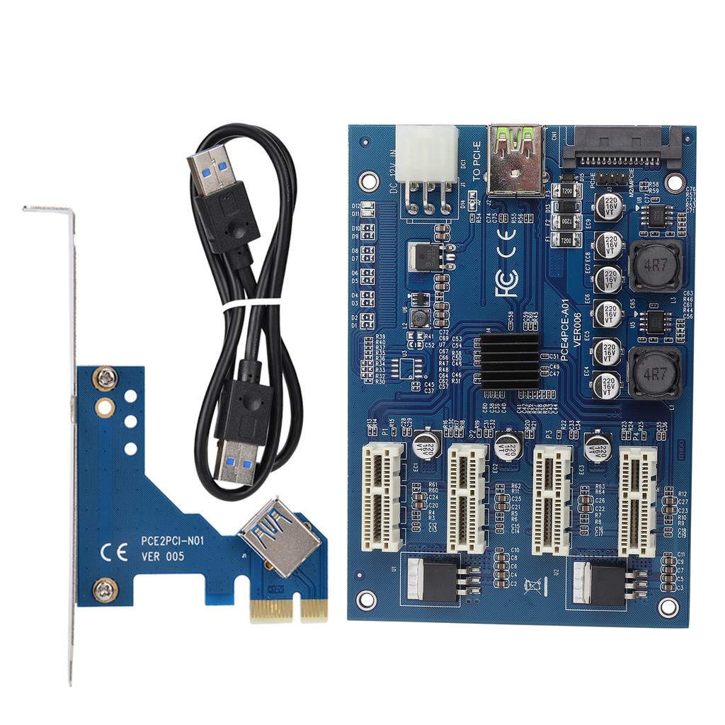 PCI-E 1X в 4X PCIe USB3.0 конвертер удлинитель адаптер плата комплект расширения для WINDOWS