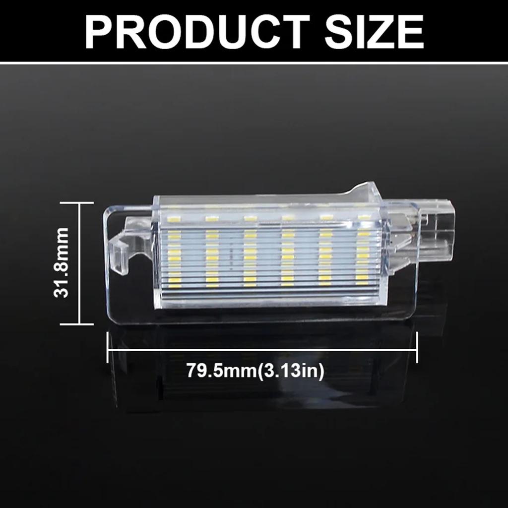 2x LED License Number Plate Light for Renault Captur Clio 3 Clio 4 Espace 4 Fluence Laguna 3 Canbus Error Free Waterproof White