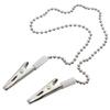 Dental Lab Bib Crocodile Clip Flexible Metal Ball Chain Reusable Napkin Holder