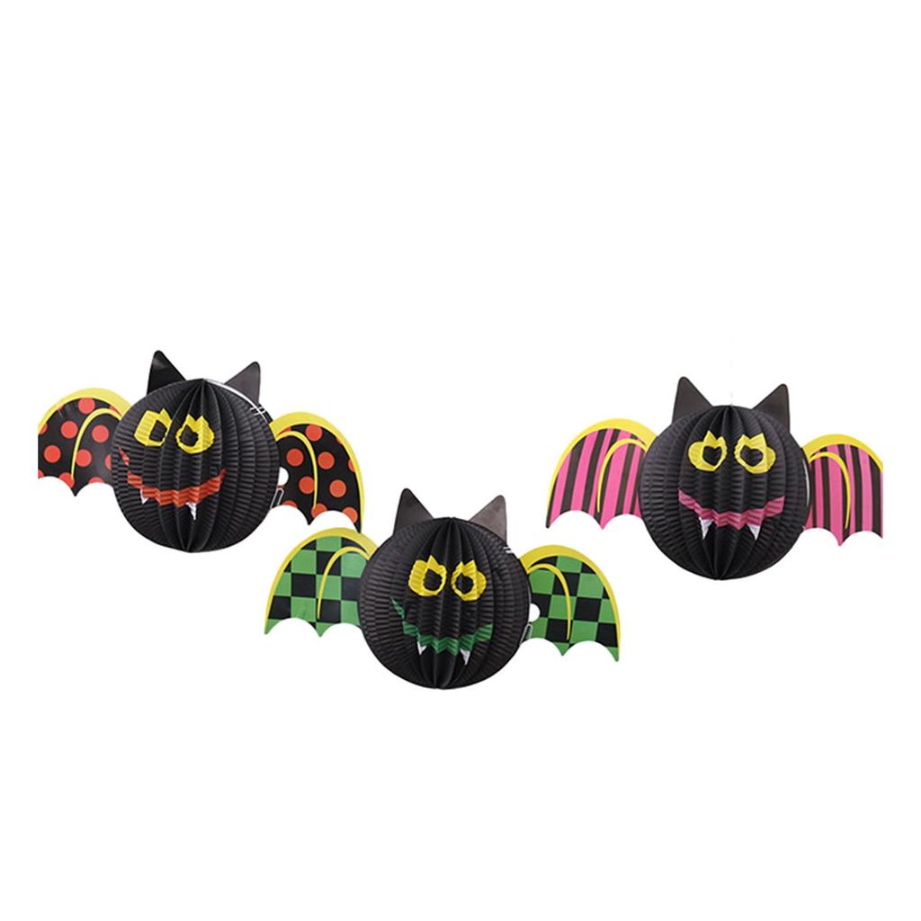 3 шт. бумажный фонарь на Хэллоуин, декоративный домашний декор, складные сотовые бумажные фонарики для внутреннего/наружного балкона, садовых дверей, двора