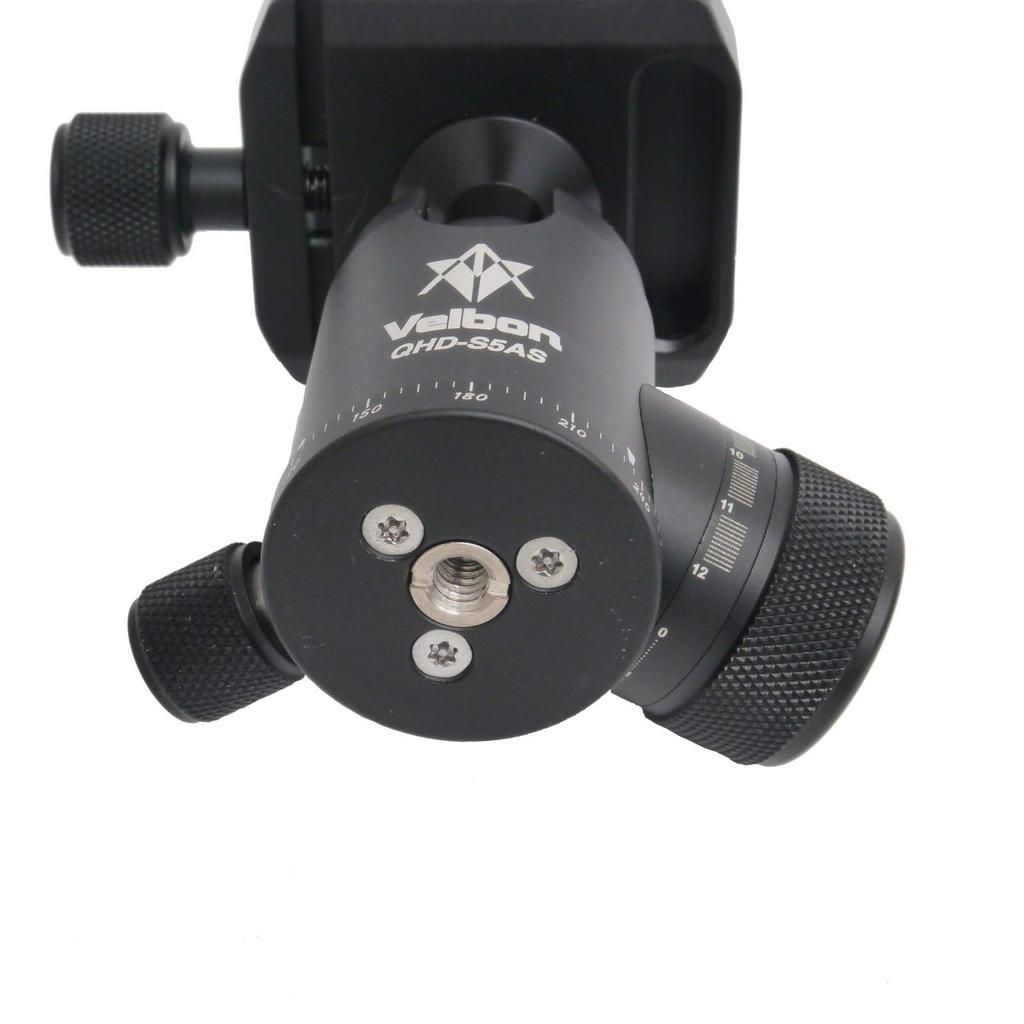 Velbon Pan 37 мм Базовая рама Блокировка Крутящий момент 471512 QHD-S5AS Средняя головка Диаметр Система Регулировка Совместимость с Arca-Swiss Алюминий,