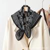 Autumn And Winter Warm Foreign Style Versatile Small Silk Scarf Women'S Matching Clothes Shawl Square Scarf Scarf