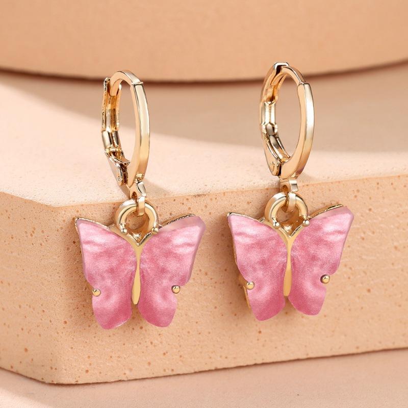 SHEIN butterfly earrings, summer temperament super fairy butterfly earrings, ear buckles ins wind color