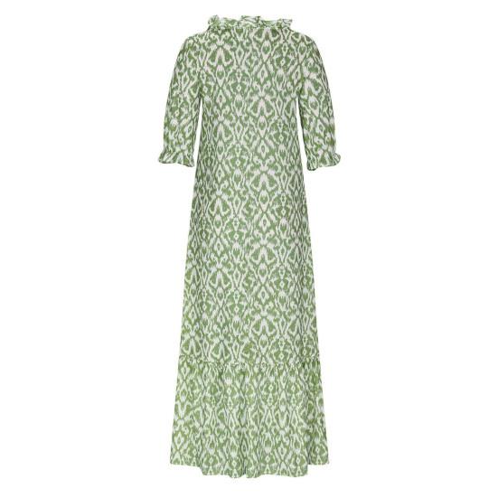 Женское летнее платье трапециевидной формы с большим подолом в богемном стиле и половиной рукавов с кисточками и V-образным вырезом, свободное пляжное платье макси с принтом для отпуска