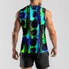 Мужская мода принтованный спортивный повседневный жилет без рукавов