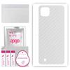 apgo Protective Skin Sticker for the Back Compatible with Realme C20, Wrap Film, Foil, Vinyl - Pattern Transparent Carbon