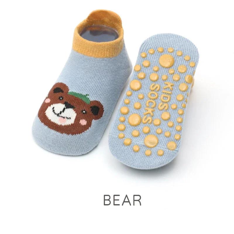 New Baby Cotton Socks Cute Cartoon Animal Pattern Comfy Breathable Baby Non-slip Kids Floor Socks