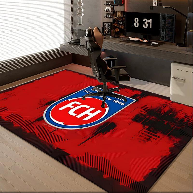 1PC rug Heidenheim Crest Carpet, Chair Rug,Area Rug for Office Bedroom living rooms bedroom, Doormat decor Christmas fan gifts