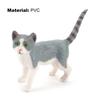 Модель животного, реалистичная форма, коллекционная однотонная модель кошки, фигурка для детей