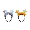 Год повязка на голову золото серебро блестки звезда блестки обруч для волос мытье лица маска для лица держатель для волос женщины леди девушка аксессуар для волос