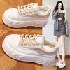 Thick-soled Heightening Leather Little White Shoes Women's Spring Versatile Casual Sports Shoes