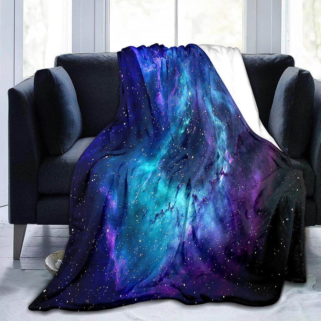 universe and the starry sky Printed Blanket for Bed Travel Camping Living Room Office Conditioning Blanket for All Seasons Gifts