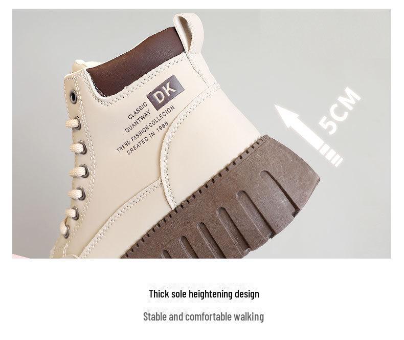 F364 2024 Осень/Зима Женские туфли на высокой платформе с бархатной подкладкой и толстой подошвой для увеличения роста.