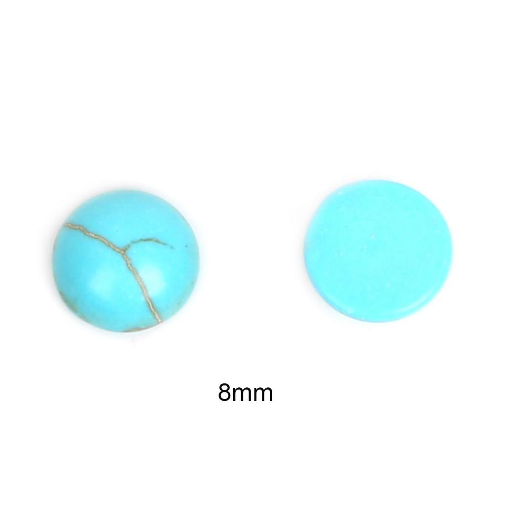 Синтетические бирюзовые белые бусины с круглым камнем, круглые бусины для изготовления ювелирных изделий, браслет, ожерелье, ножной браслет