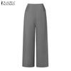 ZANZEA Женские летние свободные прямые плиссированные брюки