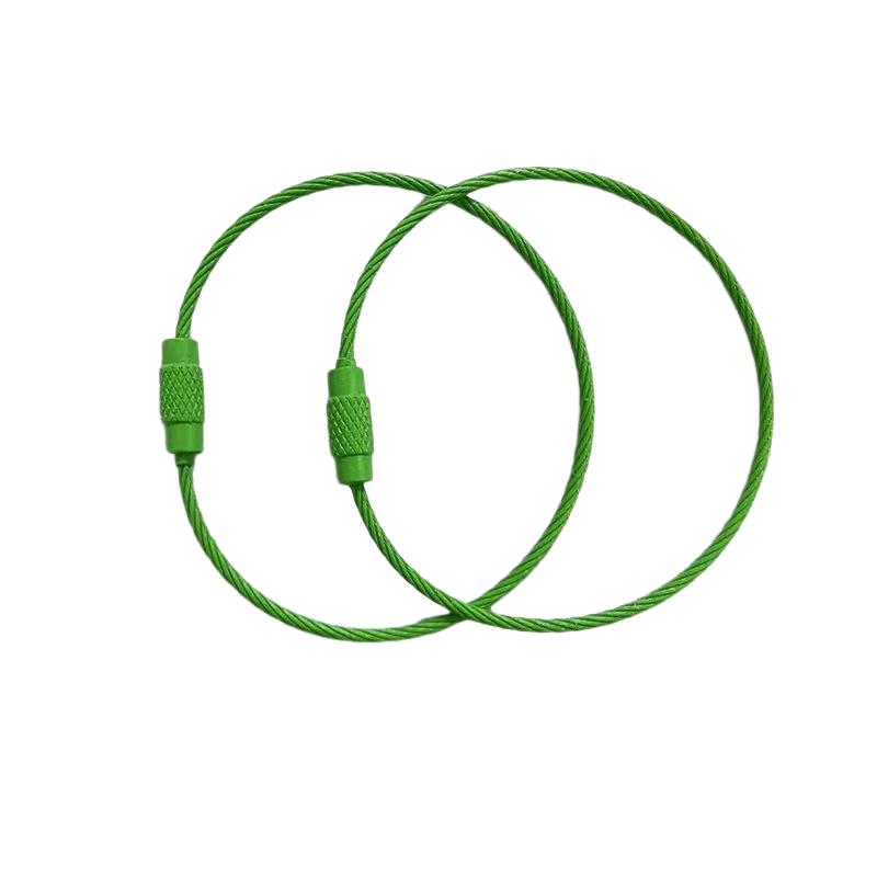 10 шт. Разноцветный тросик из нержавеющей стали для ключей, 6 дюймов, 1,5 мм, петля из нержавеющей стали, брелоки разных цветов, бирки для ID