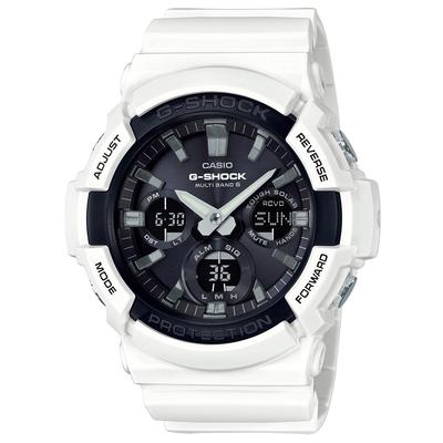 G-Shock мужские белые радиочасы на солнечной батарее GAW-100B-7AJF [официальный представитель Японии]