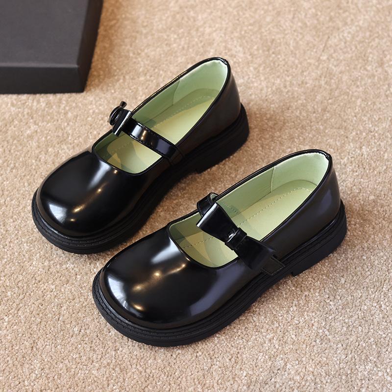 Весенние и осенние туфли для девочек из натуральной кожи. Туфли принцессы. Весенние туфли Мэри Джейн.