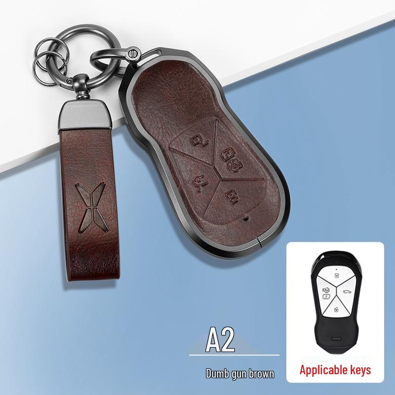 Compatible with XPeng P7i, G6, G9, P5, G3i key case - Premium Protective Shell with Buckle.