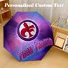 8 Rib Auto Folding Umbrella Fiorentina FC Print Custom Name Text Portable Rain Gear
