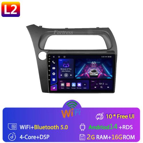 Для Honda Civic Хэтчбек 2006-2011 Android 12 Автомагнитола Мультимедиа Видео Навигация 2 Din Стерео DVD Головное устройство Динамик Carplay