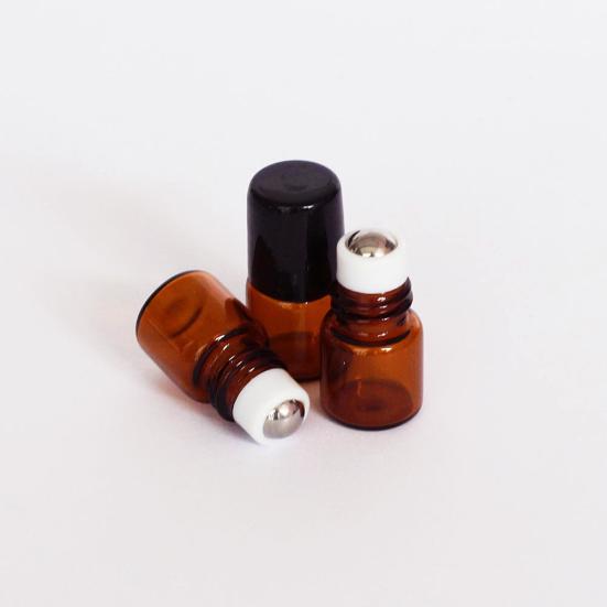 Mini Portable Ring Glass Brown 1.5 Cm 10 Pcs