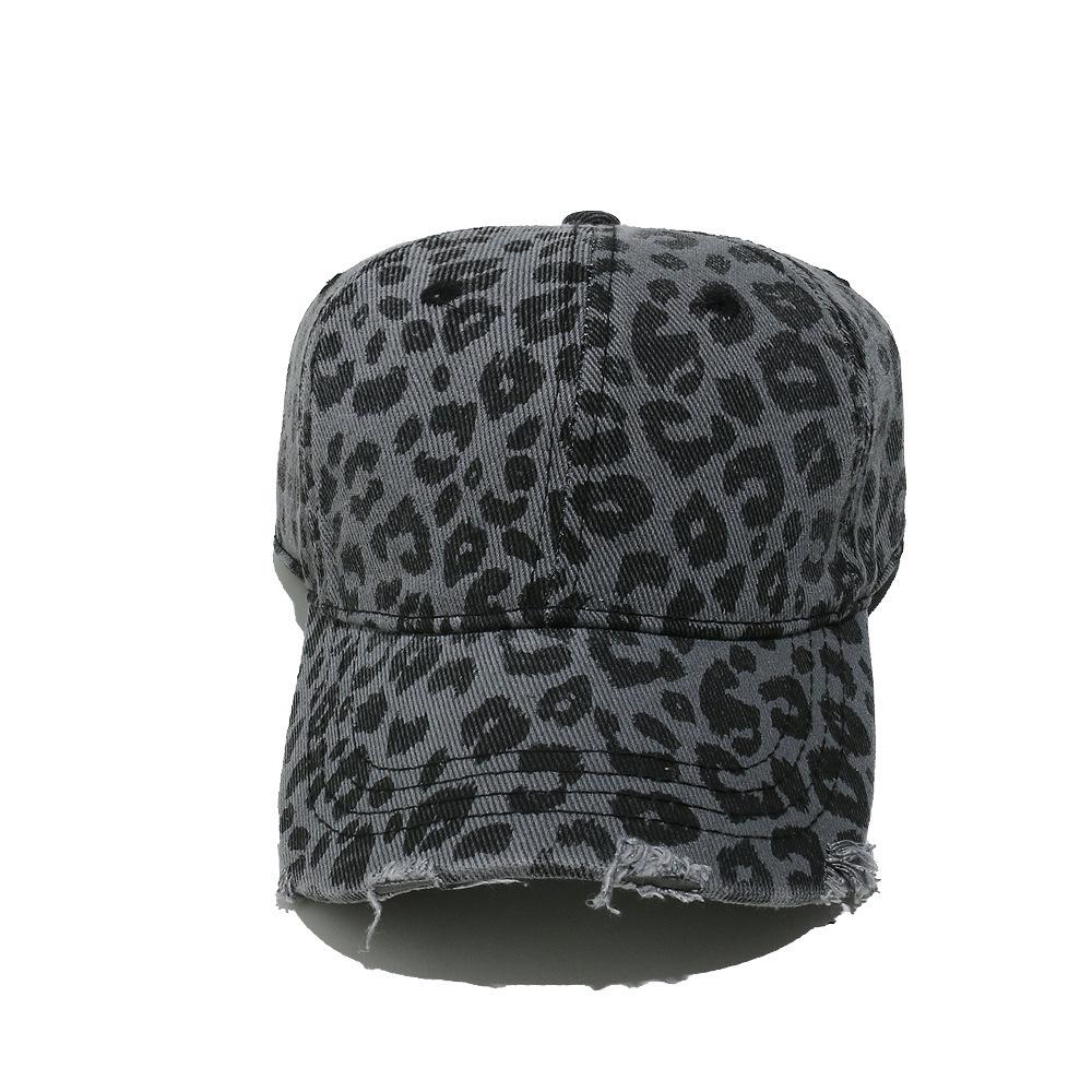Женская бейсболка с леопардовым принтом - Европейская и американская уличная мода Хип-хоп Утиный козырек