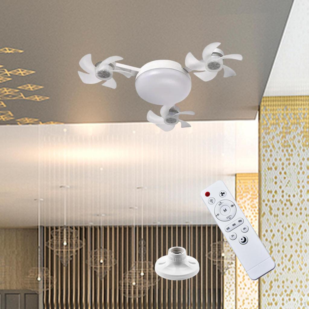 Ceiling Fan Light Dimmable Remote Control Adjustable Wind Decor Lighting Fixture Pendant Lamp