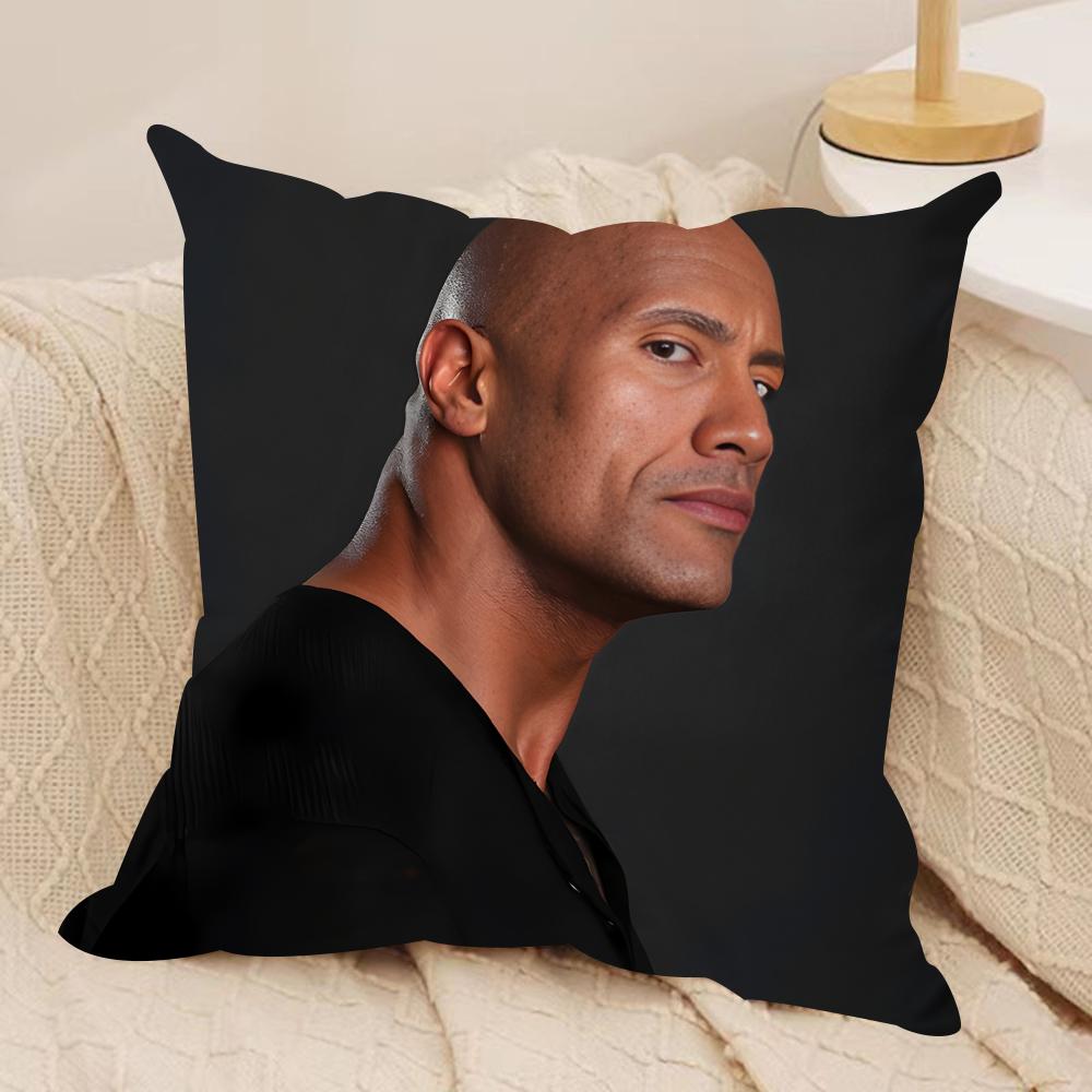 The RRock Face FUNNY Cushion Cover Silky Short Plush Invisible Zipper Dustproof Sofa Pillow Case For Home Decor