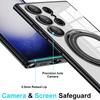 Кольцо с покрытием, магнитный прозрачный чехол для телефона Samsung Galaxy S24 S23 S22 Ultra Plus FE A55 A35 A25 A05S A15 A54 4G 5G