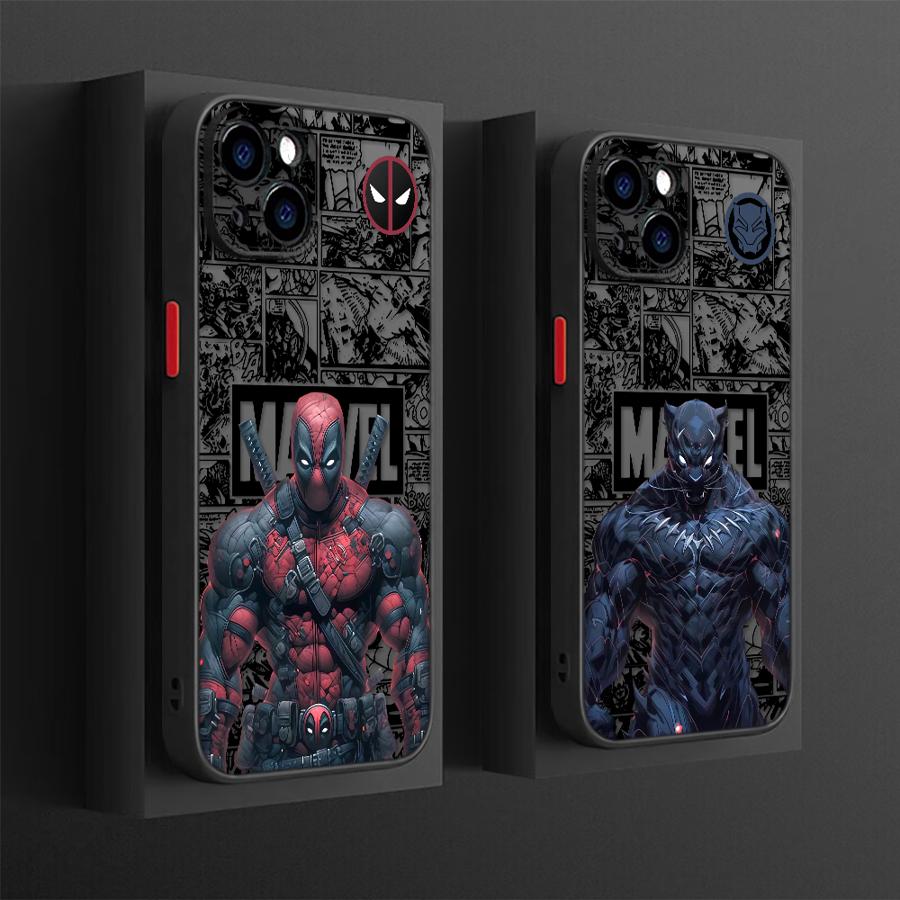 Чехол для iPhone 17 Pro Max XS XR 7 8 SE Air 13 Mini 15 14 11 12 16 Plus 17e Задняя крышка телефона Marvel Deadpool Sipiderman