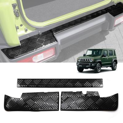 Защитная накладка на задний бампер Hasiro для нового Jimny, накладка на порог багажника Jimny Sierra, устойчивая к пятнам и царапинам, задняя кастомная, легко устанавливаемая, черная, JC74W,