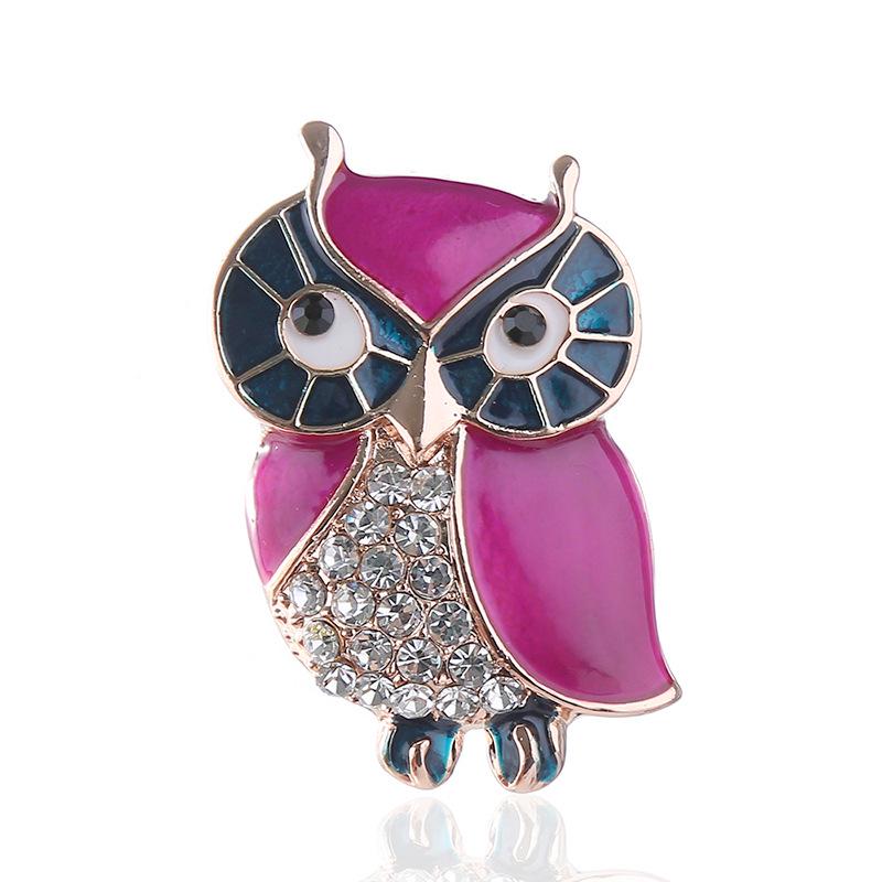 Милая винтажная брошь в виде совы, женская модная брошь в виде животного, нежная бриллиантовая булавка, мультяшные аксессуары