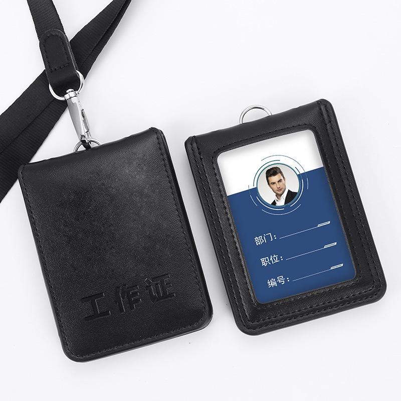 Магнитный держатель для ID-карты и защитный чехол из натуральной кожи