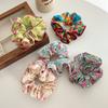 Summer Korean Style Outing Ponytail Hair Ring High-Grade Intestine Hair Hair Accessories for Girls Hair Band Floral Large Spring and Ring Pink