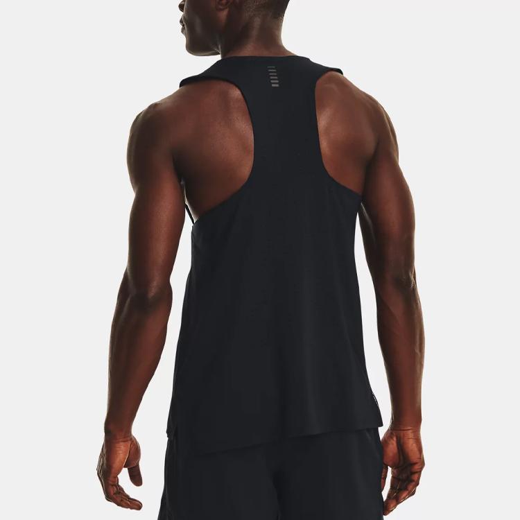 Under Armour Однотонный спортивный жилет без рукавов с круглым вырезом, мужские топы, черный 1376519-001