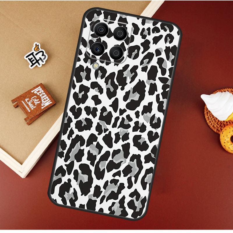 Leopard Print Black Cheetah Pattern Case For Samsung Galaxy M16 M36 M56 M06 M52 M32 M12 M54 M34 M14 M35 M55 M15 M11 M31 M13 M53