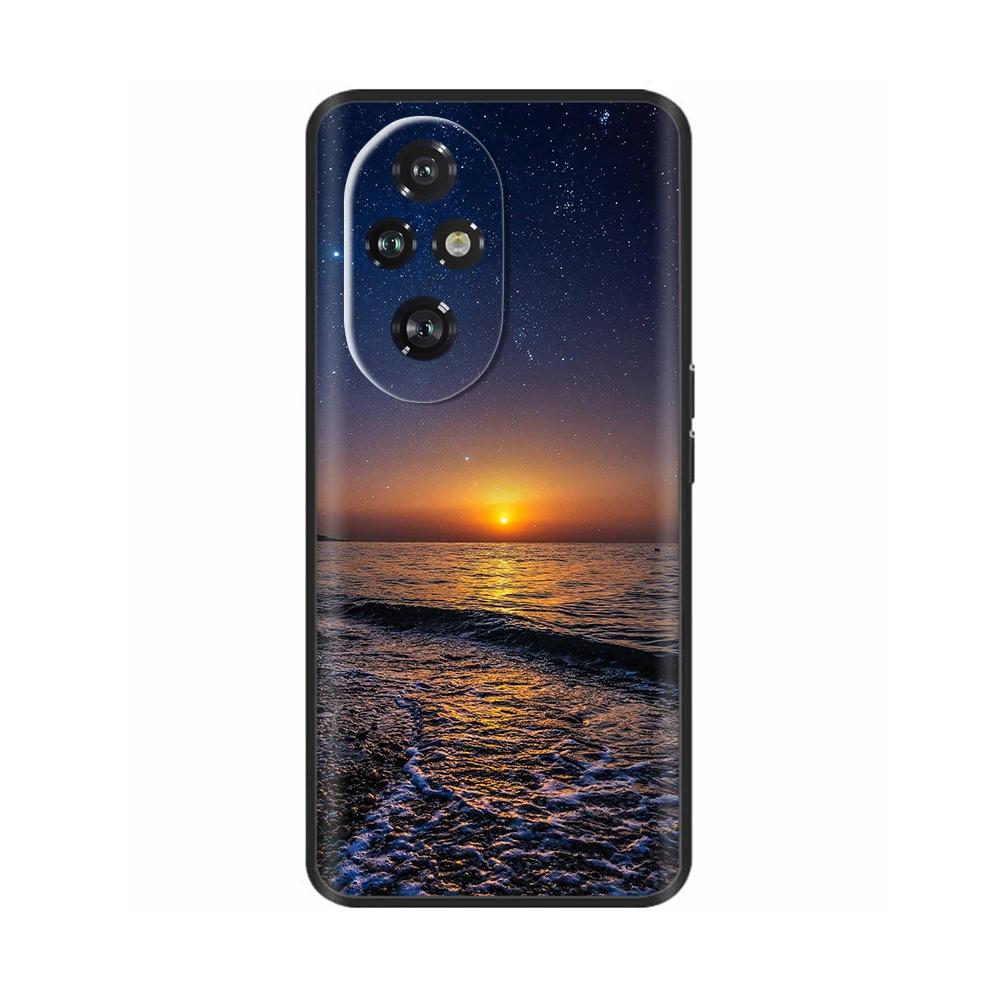 Чехол для Honor 200 Pro Милый Мягкий Силикон ТПУ Чехол Funda для Honor 200 Pro honor200 Чехол для Телефона Черный Capas Для Honor 200 Lite